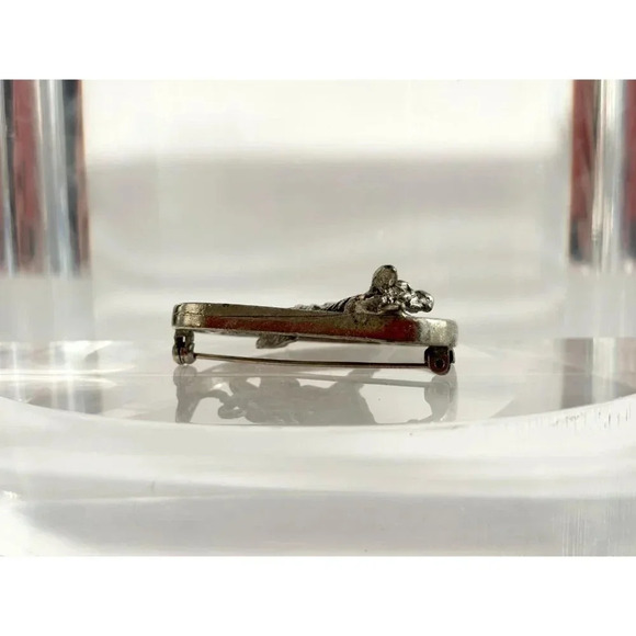 Vintage Silver Tone Zebra Shaped Retro Animal Brooch | Pin - Picture 5 of 10